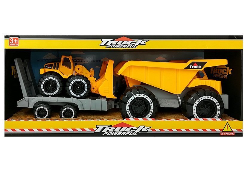 Tipper with trailer and Bulldozer 49 cm Construction site