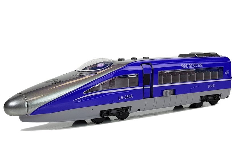 Pendolino Spring Powered Train Blue with Sound and Lights