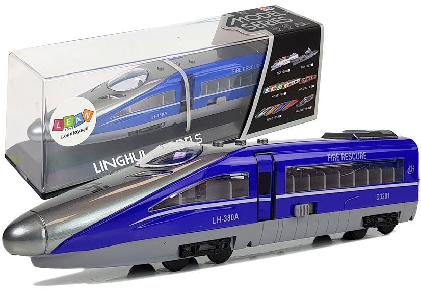 Pendolino Spring Powered Train Blue with Sound and Lights