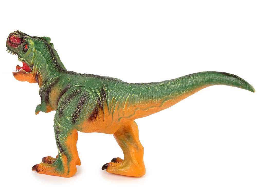 Large Dinosaur Figure Tyrannosaurus Rex Green and Orange Sound 60 cm Long