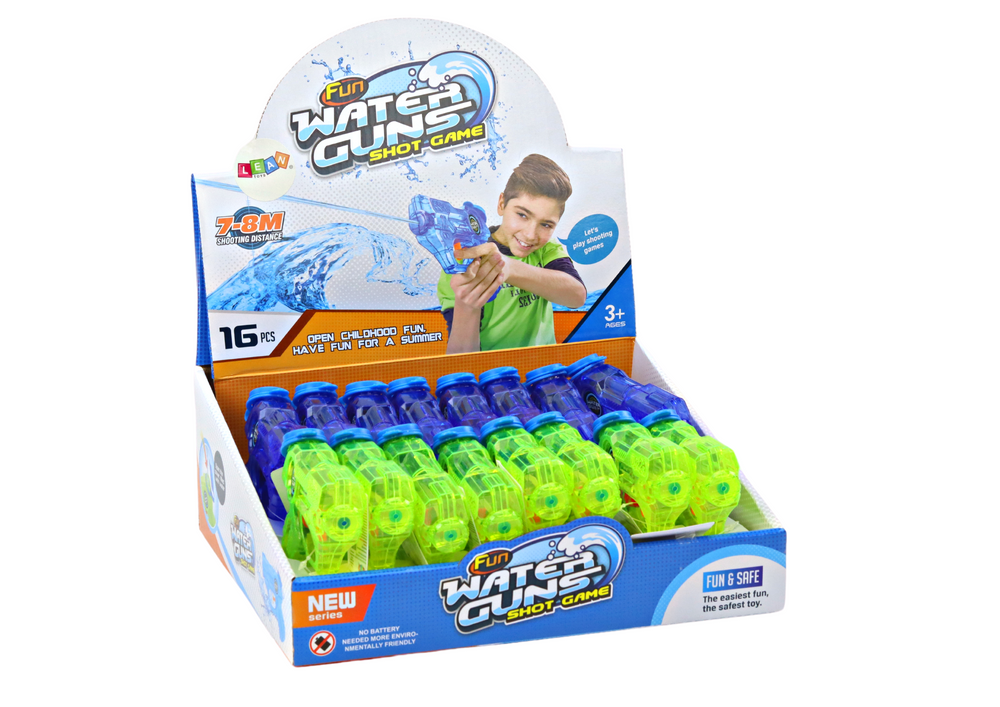 Mini Water Gun Handy, green,  blue, range 7-8 m