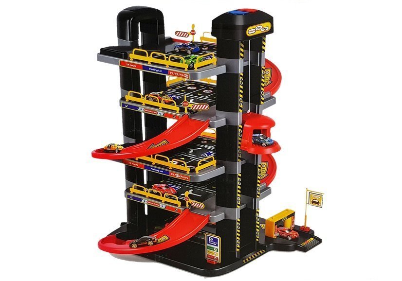 Track Parking 5-level garage with batteries, lights, elevator