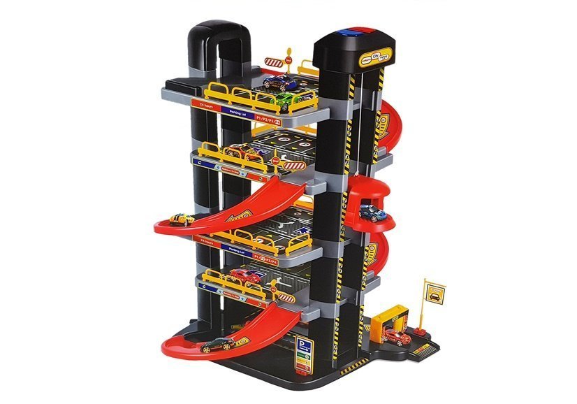 Track Parking 5-level garage with batteries, lights, elevator