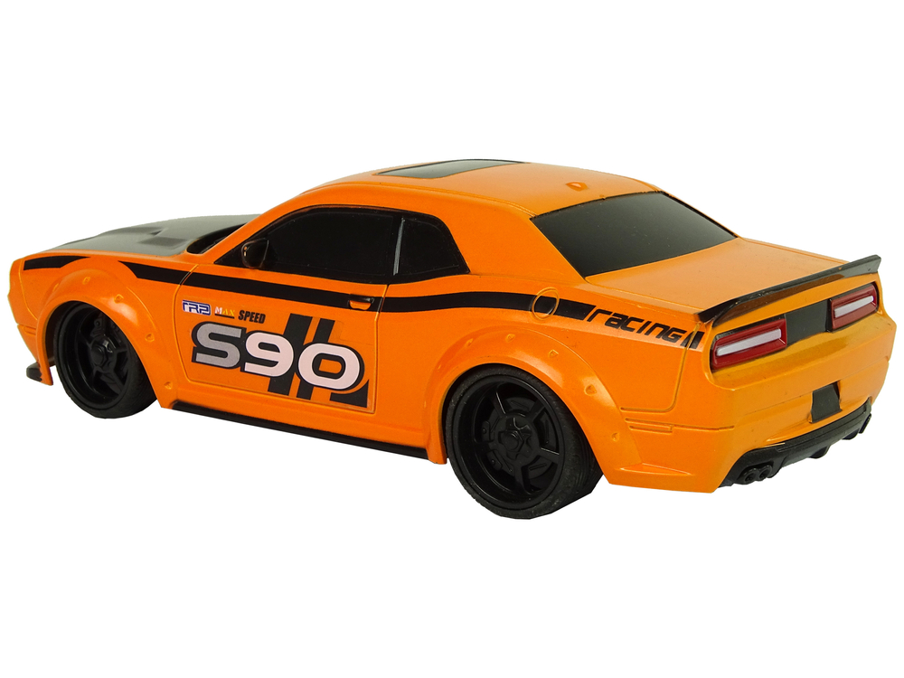 Remote Controlled Sports Car 1:24 Racing Orange 27 Mhz Pilot