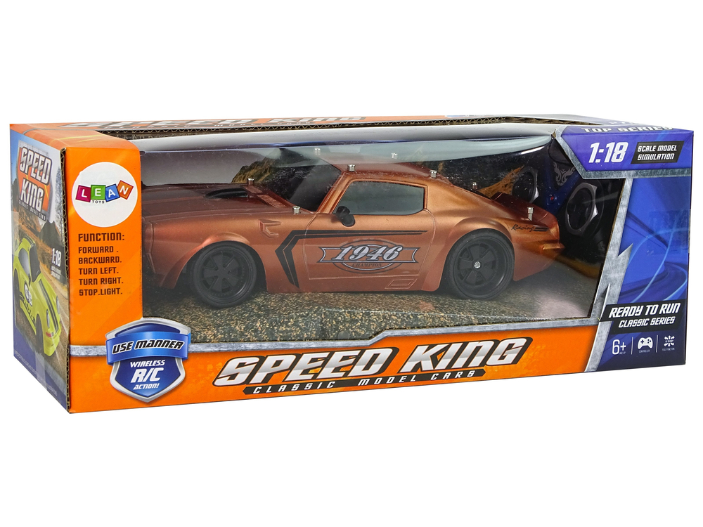 R/C Sports Car 1:18 Brown Champion Pilot