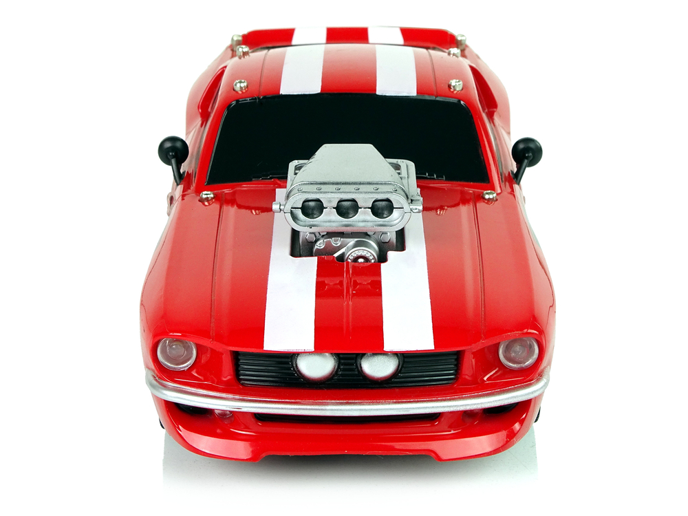 R/C Sports Car 1:16 Red White Stripes Pilot