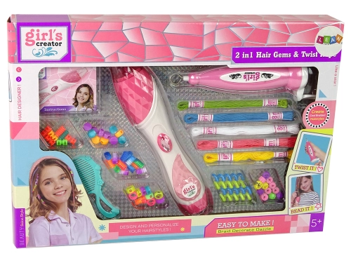 2 in 1 Hair Braiding Kit Beads