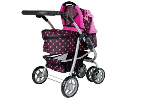 Alice Leļļu rati 2in1 Black/Pink