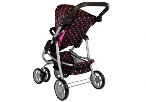 Alice Leļļu rati 2in1 Black/Pink