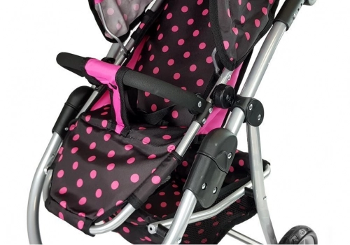 Alice Leļļu rati 2in1 Black/Pink