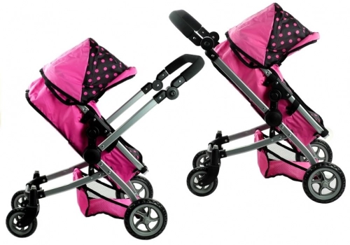 Коляска для кукол 2в1 Alice Pink