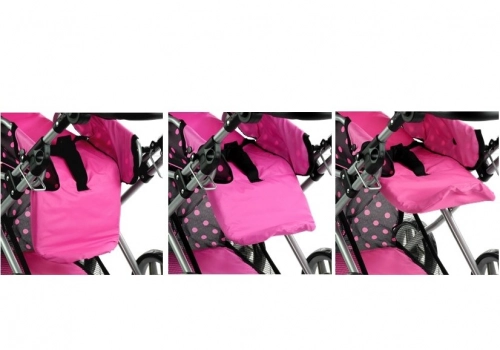 Коляска для кукол 2в1 Alice Pink Dots