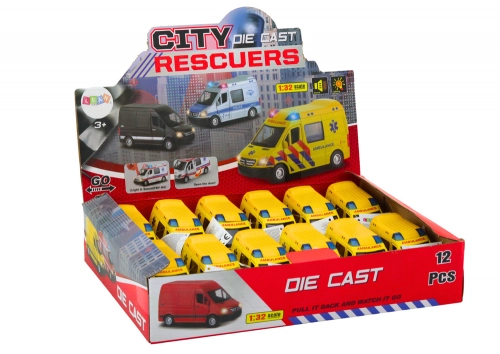 Ambulance Ambulance 1:32 Opening Doors Lights Sounds Drive Yellow