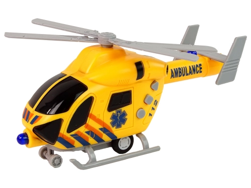 Ambulance Rescue Helicopter Yellow Sound Lights Propellers