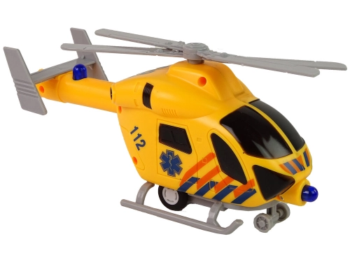 Ambulance Rescue Helicopter Yellow Sound Lights Propellers