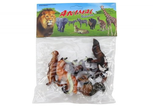 Animal Figurines 5 Pieces Squirrel Meerkat Anteater Fox Lemur