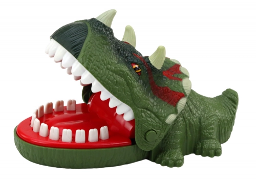 Arcade Game Biting Dinosaur Triceratops Green Lights Sounds