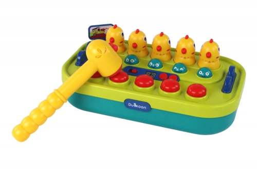 Arcade Game Whac-a-Mole Chickens Hammer Lights Sounds Battery Operated