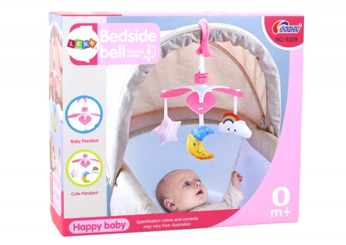 Baby Bed Carousel Sky Clip Pink