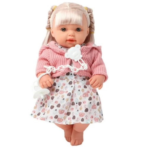 Baby Doll Girl Dress Sweater Pacifier Sounds