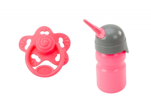 Baby Doll In Pink Pajamas Peeing Bottle Pacifier Sounds