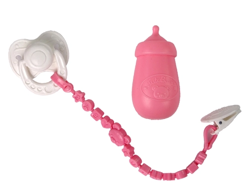 Baby Doll Sound Pacifier Bib Pink White Cloud Pyjamas