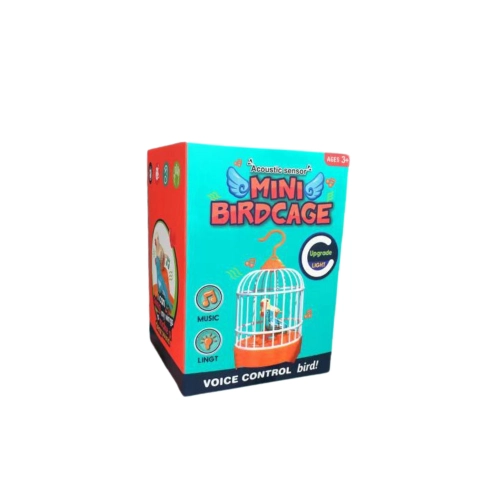 Battery Operated Bird Cage Lights Sounds Blue