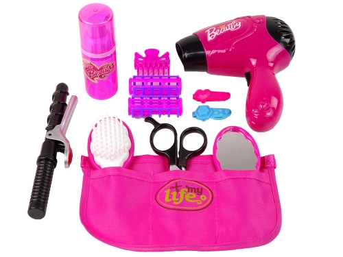 Beauty Hairdressing Set Hair dryer Curling iron Pink
