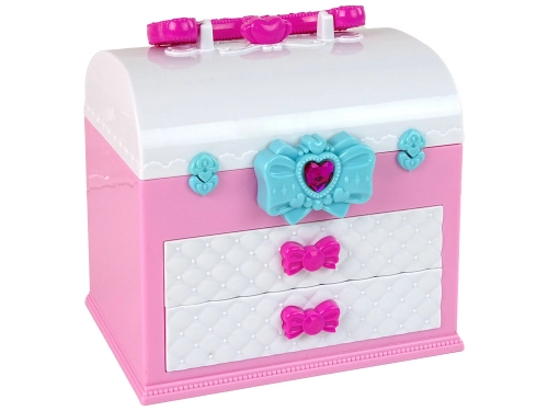 Beauty Kit in Suitcase Pink White