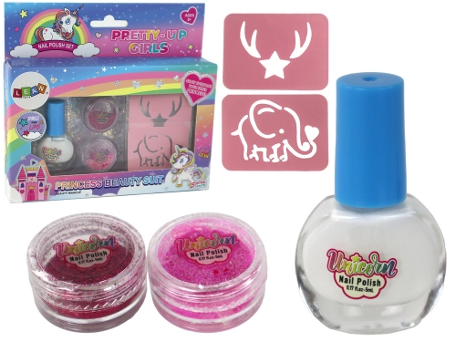 Beauty Set Nail Polish Loose Glitter Stencils