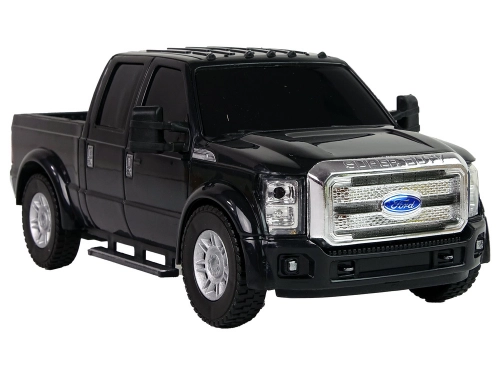 Black Car Ford F-350 Pick Up Friction Drive 1:28