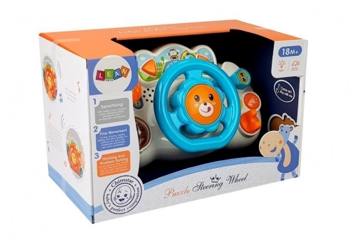 Blue Educational Steering Wheel for Baby
