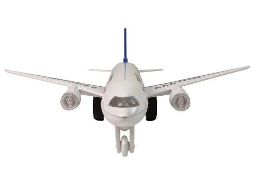 Boeing 777 White Propulsion Passenger Aircraft Lights Sounds