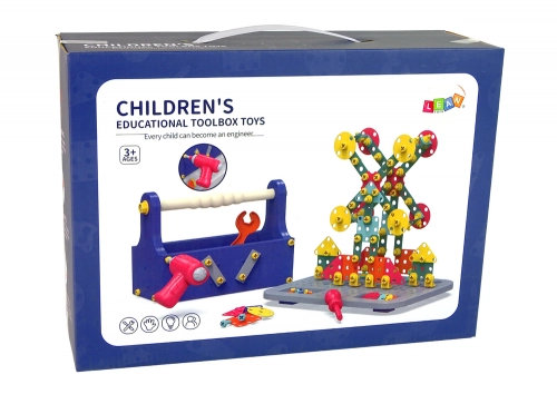 Building Blocks Set in Tool Box + Battery-driven screwdriver DIY TOOL BOX