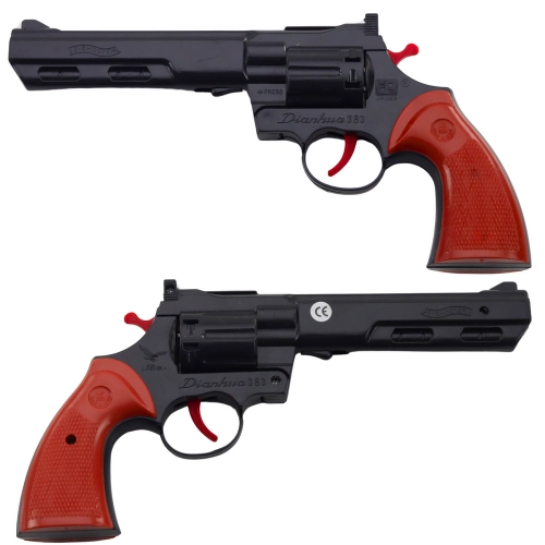 Cap Revolver Gun Prop Shot Sound Black