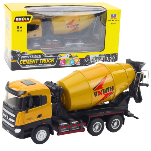 Concrete Mixer Construction Vehicle Metal Huina Khaki 1:50