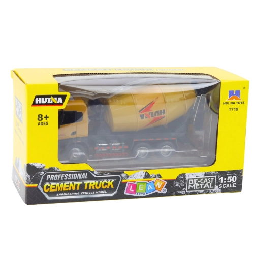 Concrete Mixer Construction Vehicle Metal Huina Khaki 1:50