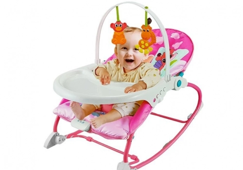 Cradle Rocker Chair 2 in 1 Feeding Chair Pink