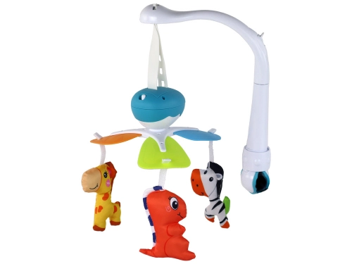 Crib mobile with sound, blue