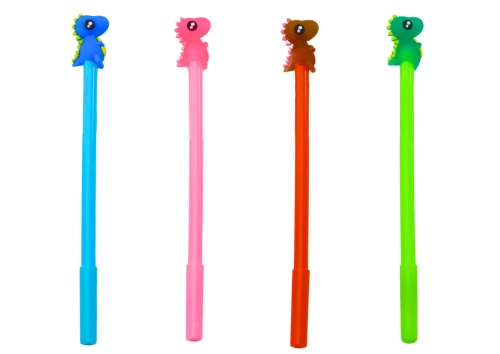 Dinosaur Ballpoint Pen Black Cap Refill Mix Pink Blue 0.5mm