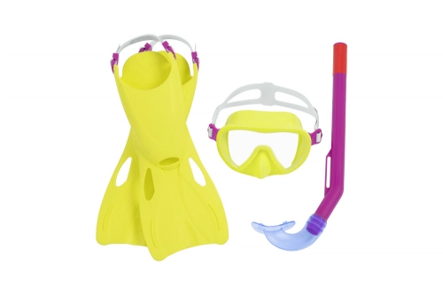 Diving Kit Yellow Mask, Fins, Tube Bestway 25039