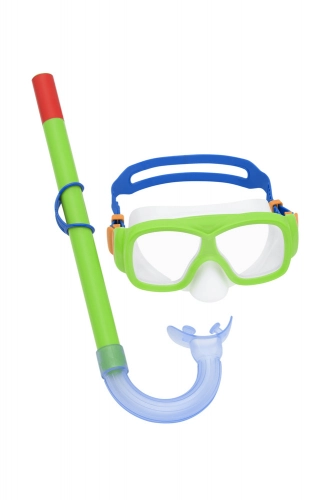 Diving Set Mask, Snorkel, Fins Green Bestway 25019