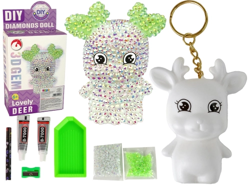 DIY Diamond Creative Kit White Reindeer 3D