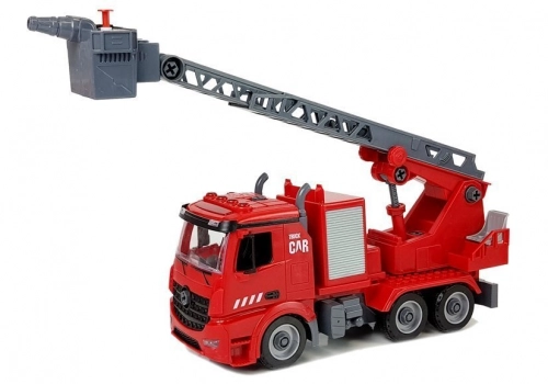 DIY Firetruck 2in1 Kit Removable Lifts Screwdriver Sound Light Effects Helmet
