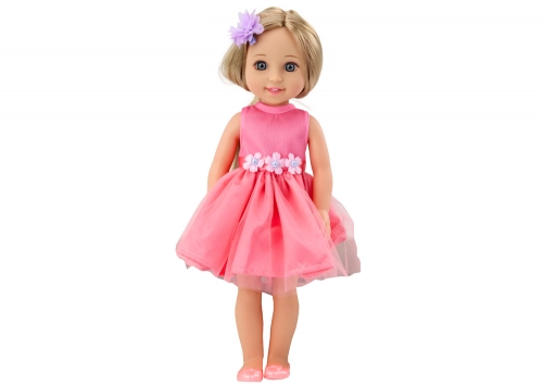 Doll Long Hair Pink Dress Hairpin Brush 38cm