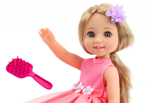 Doll Long Hair Pink Dress Hairpin Brush 38cm