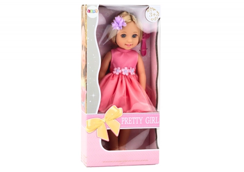 Doll Long Hair Pink Dress Hairpin Brush 38cm