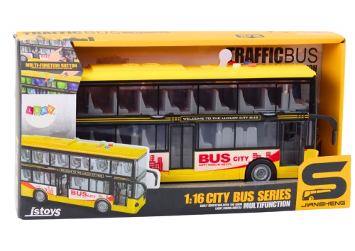 Double-Decker Bus 1:16 Lights Sounds Drive Yellow