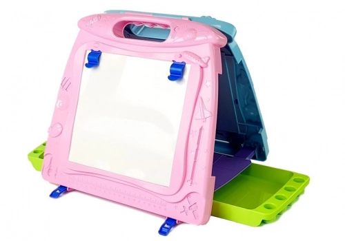 Double-sided drawing board. Markers. Magnets