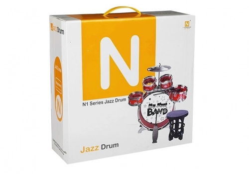 Drums Set with Keyboard Microphone and Chair Red